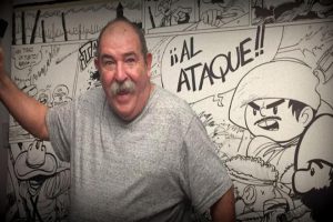 Juan padron con caricaturas de elpidio valdes