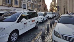 taxistas en Italia
